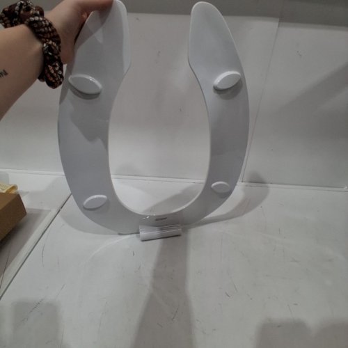 AMERICAN STANDARD COMMERCIAL HEAVY DUTY OPEN FRONT ELONGATED TOILET SEAT - 18" - WHITE - (MODEL:5901110T.020) image 3