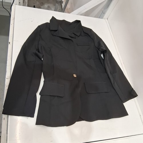 WOMENS SINGLE-BUTTON BLAZER - LARGE - BLACK image 2