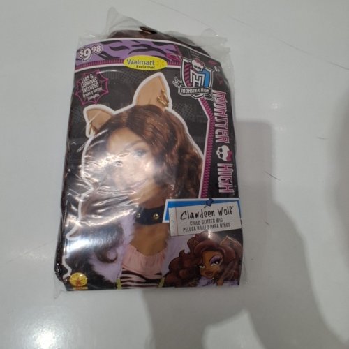 GIRL'S MONSTER HIGH CLAWDEEN GLITTER WIG - BROWN (ITEM: WM33471) image 3