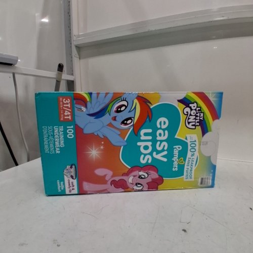 100PK PAMPERS EASY UPS DISPOSABLE ABSORBANT TRAINING UNDERWEAR - SIZE 3T-4T (30-40LBS) - MY LITTLE PONY image 2