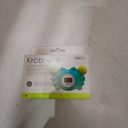 BBLUV KRAB 3-IN-1 THERMOMETER AND BATH TOY - 0M+ - GREEN - (MODEL: B0146-C-01) image 2