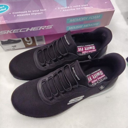 WOMEN'S SKECHERS MEMORY FOAM HANDS FREE SLIP ON SHOES - 9 - BLACK (STYLE: 179207CS/6633509) image 2