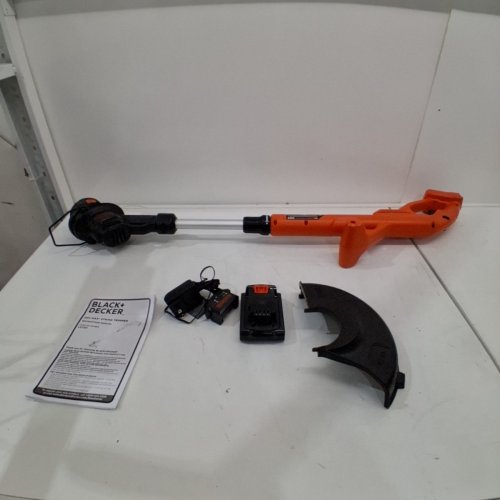 BLACK AND DECKER CORDLESS STRING TRIMMER/EDGER WITH BATTERY - 10" - 20 V MAX - BLACK/ORANGE (MODEL: LST201) image 5