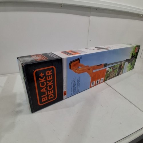 BLACK AND DECKER CORDLESS STRING TRIMMER/EDGER WITH BATTERY - 10" - 20 V MAX - BLACK/ORANGE (MODEL: LST201) image 9