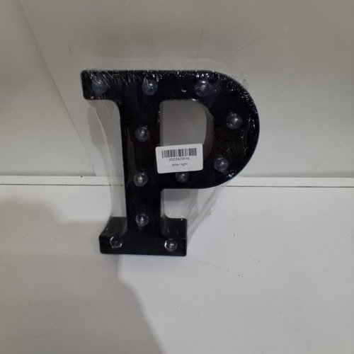 LIGHT UP LETTER "P" DECORATIVE SIGN - 9" - BLACK image 2