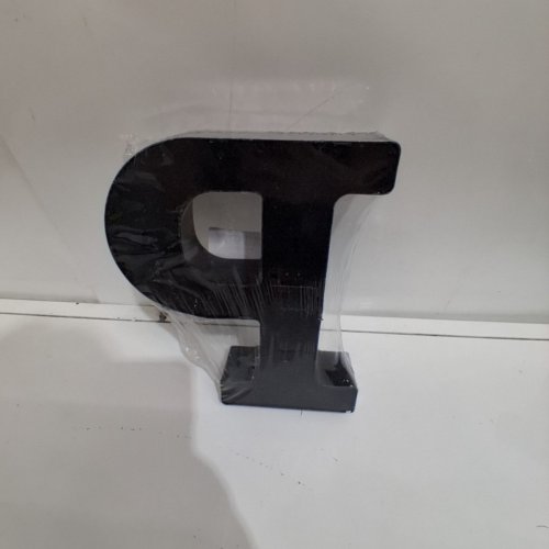LIGHT UP LETTER "P" DECORATIVE SIGN - 9" - BLACK image 3