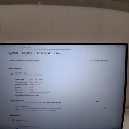 MSI PRO MAX 27" IPS WQHD HUB COMPUTER MONITOR | ADAPTIVE-SYNC, HDR READY, VESA MOUNTABLE, SPEAKER | 144HZ | WHITE - (MODEL:271QPHW E14) image 2