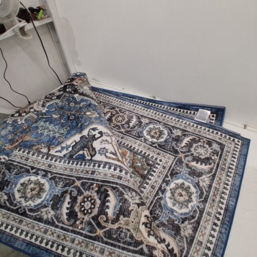 WYATT & ASH IMAGINE CHENILLE WASHABLE AREA RUG - 9FT X 6FT - BLUE (MODEL: 1737288) image 3