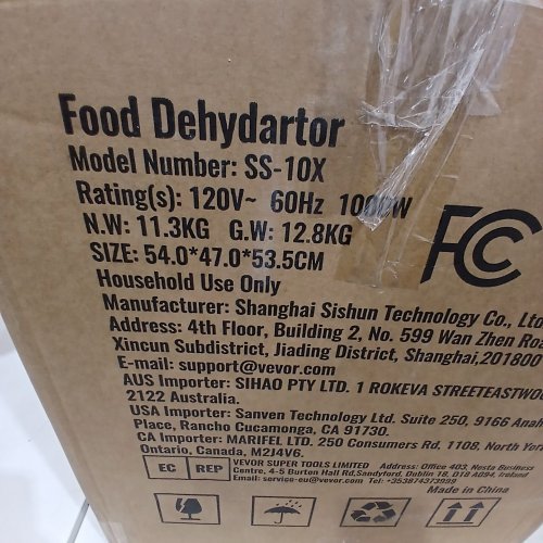 VEVOR DIGITAL 10-TRAY FOOD DEHYDRATOR - 86° TO 194°F - STAINLESS STEEL (MODEL: SS-10X) image 6
