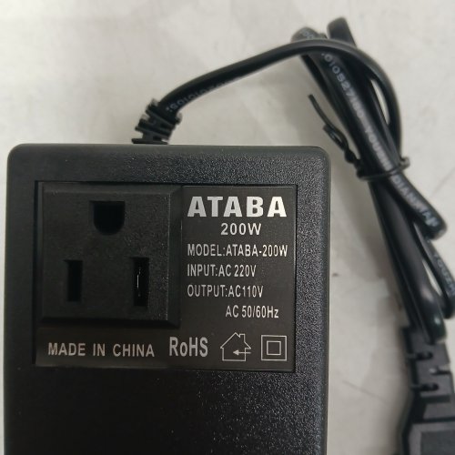 ATABA HOUSEHOLD STEP DOWN VOLTAGE CONVERTER - 200W, AC 220 V TO 110 V - BLACK (MODEL: ATABA-200W) image 2