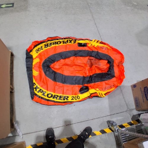 KIDS INTEX RECREATION EXPLORER 200 INFLATABLE BOAT SET - 2-PERSON - 73" X 37" - ORANGE (MODEL: 58331EP) image 2