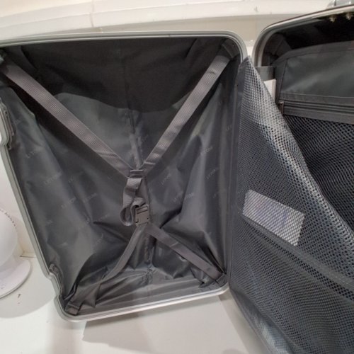 LETOME TSA LOCK HARDSHELL SPINNER LUGGAGE - 24" - SILVER (MODEL: 1740657) image 7