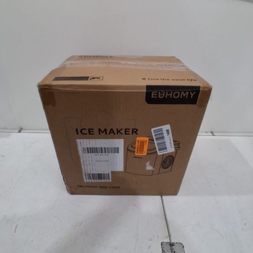 EUHOMY COUNTERTOP ICE MAKER MACHINE WITH HANDLE, BASKET AND SCOOP - MAKES 26LBS PER DAY - RED (MODEL: IM001-BRD-CAEH) image 5