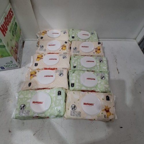 10 (56PK) HUGGIES UNSCENTED NATURAL CARE HYPOALLERGENIC BABY WIPES - 560 WIPES TOTAL image 2