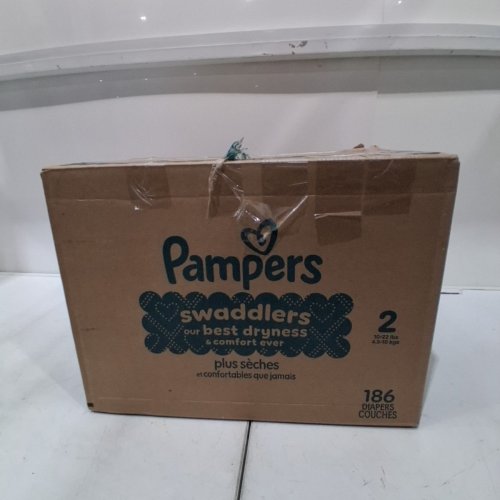 186PK PAMPERS SWADDLERS DISPOSABLE BABY DIAPERS - SIZE 2 image 3