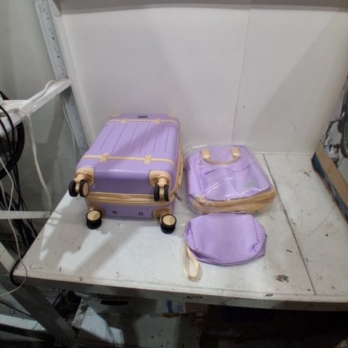 3PC LARVENDER EXPANDABLE CARRY-ON LUGGAGE SET - 20" - LAVENDER (MODEL: 5656PRO-2) image 2