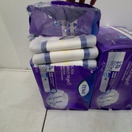 47PK TENA PROSKIN STRETCH NIGHT OVERNIGHT BRIEFS - LARGE/EXTRA LARGE - WHITE image 3