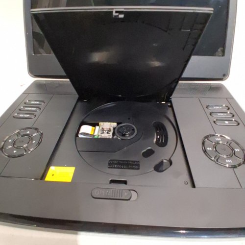 WONNIE PORTABLE DVD PLAYER WITH SWIVEL SCREEN AND SPEAKERS - BLACK - (MODEL:W-1468) image 3
