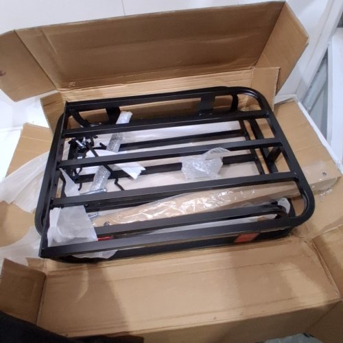 VEVOR HITCH CARGO CARRIER WITH NETTING AND HOOKS - 2" RECEIVER 53" X 19" X 5" - 500LB CAPACITY - BLACK (MODEL : JAWJCP10015) image 2