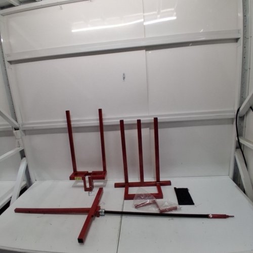 LAWN MOWER LIFT JACK, TELESCOPIC LIFTING PLATFORM FOR GARDEN TRACTORS - RED image 2