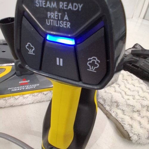 BISSELL 3-IN-1 POWERSTEAMER HEAVY DUTY STEAM MOP & HANDHELD CLEANER - GREY/YELLOW (MODEL: 2685B) image 2