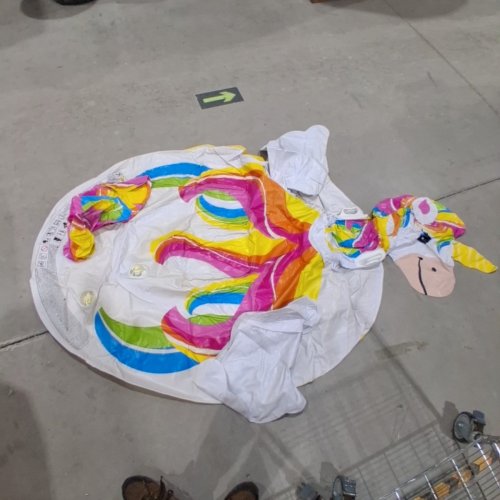 INTEX GIANT INFLATABLE UNICORN ISLAND SWIMMING POOL FLOAT - WHITE/YELLOW image 3