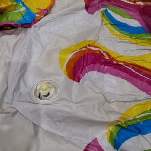 INTEX GIANT INFLATABLE UNICORN ISLAND SWIMMING POOL FLOAT - WHITE/YELLOW image 4