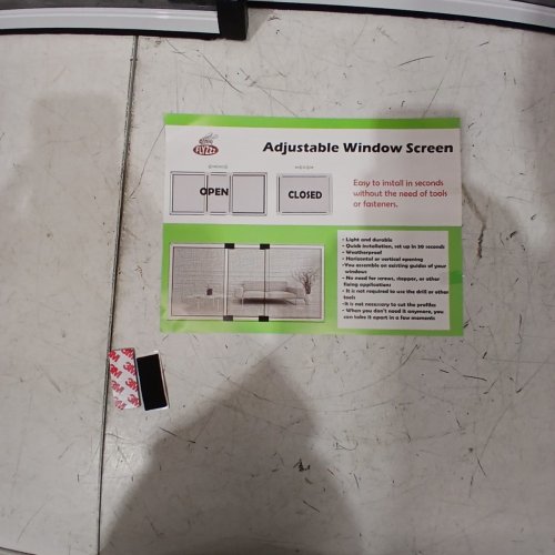 2PK FLYZZZ HORIZONTAL ADJUSTABLE WINDOW SCREENS - 19" X 28" -52"- WHITE/BLACK image 3