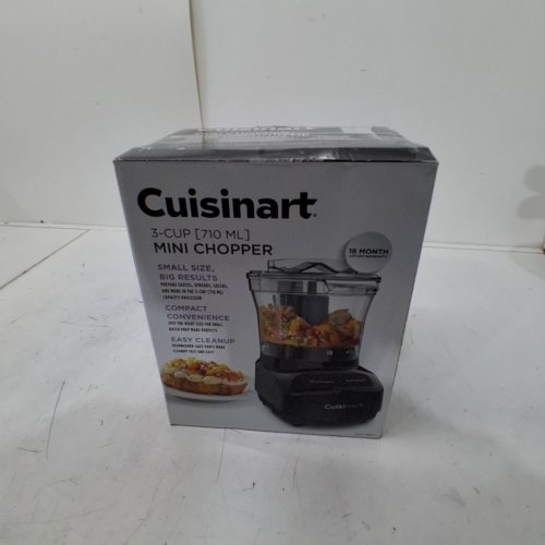 CUISINART 3-CUP MINI CHOPPER/GRINDER - PREP PROCESSOR - GRIND AND CHOP - PUREE AND EMULSIFY - BLACK (MODEL: CCH-3BKC) image 4