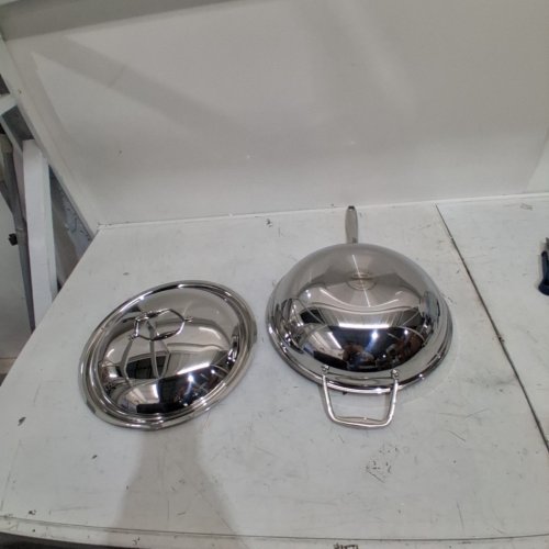 TRAMONTINA TRI-PLY CLAD STAINLESS STEEL WOK WITH LID - 12.5" (MODEL: 80116/046DS-CA) image 4