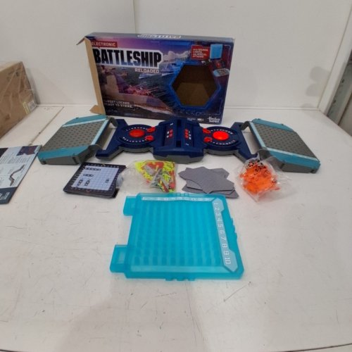HASBRO GAMING ELECTRONIC BATTLESHIP RELOADED WITH LIGHTS AND SOUNDS - 1 TO 2 PLAYERS - AGES 8+ - MULTICOLOR (MODEL: F7565) image 3