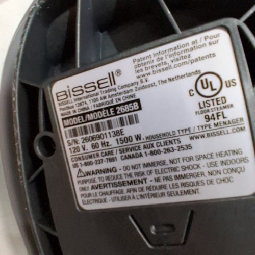 BISSELL STEAM MOP AND CLEANER - POWERSTEAMER HEAVY DUTY 3-IN-1 STEAM MOP AND HANDHELD STEAMER RATED FOR INDOOR/OUTDOOR USE (MODEL: 2685B) image 6
