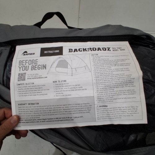 NAPIER BACKROADZ SUV TENT - 10FT X 10FT, SLEEPS 5 PEOPLE - BLACK & LIMEGREEN - (MODEL: 19100) image 5