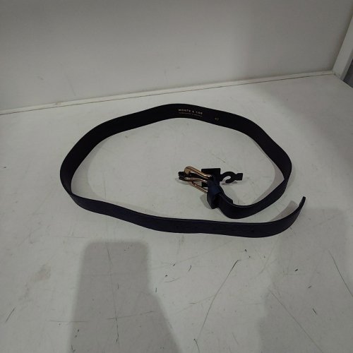 MENS MONTE & COE GENUINE LEATHER BELT - 42 - NAVY BLUE/GOLD image 2