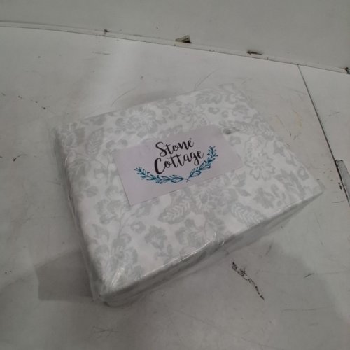 4PC STONE COTTAGE FLORAL SHEET SET - KING - GREY /WHITE image 2