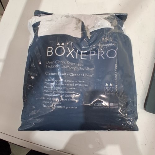 BOXIEPRO SELF CLEANING CAT LITTER WITH PROBIOTIC CLUMPING CLAY - 27.7 LBS image 2