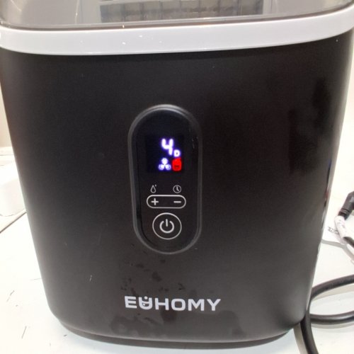 EUHOMY COUNTERTOP ICE CUBE MAKER MACHINE WITH EXTERNAL WATER TANK - 34LBS/DAY - BLACK (MODEL: IM005-CBL-CAEH) image 2