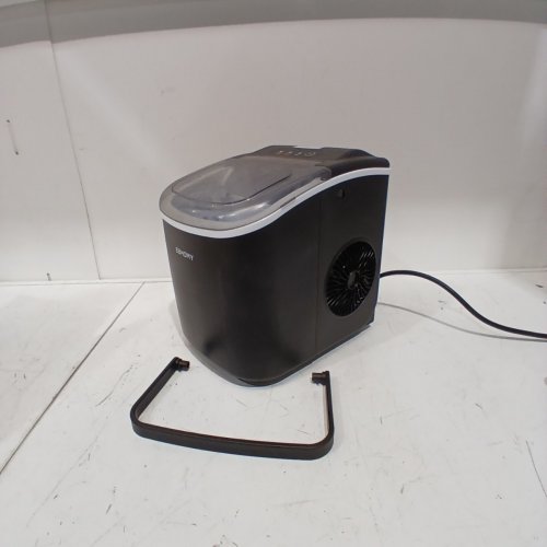 EUHOMY COUNTERTOP ICE MAKER MACHINE WITH HANDLE, BASKET AND SCOOP - MAKES 26LB/DAY - BLACK (MODEL: IM001-BBL-CAEH) image 3