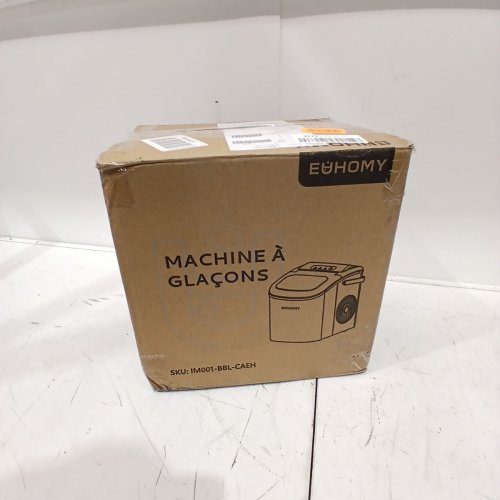 EUHOMY COUNTERTOP ICE MAKER MACHINE WITH HANDLE, BASKET AND SCOOP - MAKES 26LB/DAY - BLACK (MODEL: IM001-BBL-CAEH) image 5