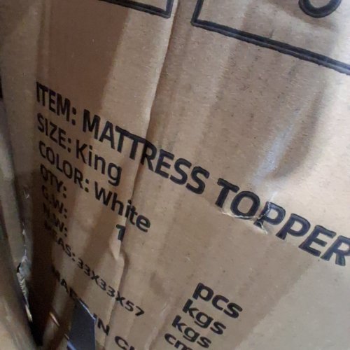 PREMIUM MATTRESS TOPPER - KING - 4" - BLUE/WHITE image 3