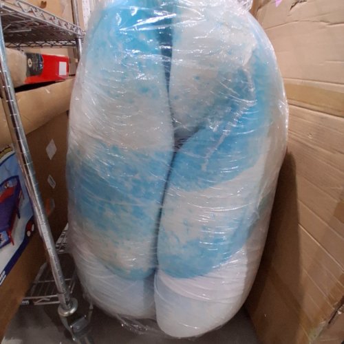 PREMIUM MATTRESS TOPPER - KING - 4" - BLUE/WHITE image 5