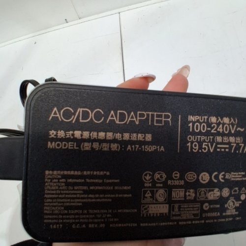 ASUS AC/DC POWER ADAPTER - 19.5 V - BLACK (MODEL: A17-150P1A) image 2