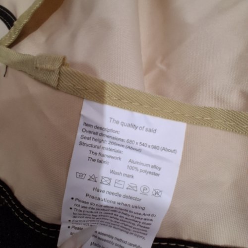 PORTABLE LIGHTWEIGHT FOLDING CAMPING CHAIR - BEIGE image 3