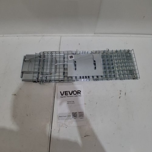 VEVOR HUMANE GALVANIZED IRON ANIMAL TRAP - 24" X 8" X 8" - SILVER (MODEL: LB-18) image 2