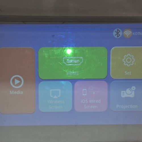 DR.J PROFESSIONAL 1080P FHD PROJECTOR WITH WIFI AND BLUETOOTH - 4K INPUT SUPPORT - GREY/GREEN (MODEL: AK-38) image 3
