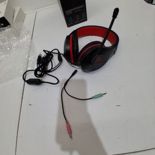 COLUSI PRO+ WIRED GAMING HEADPHONES WITH MICROPHONE - BLACK/RED (MODEL: CLS100) image 3