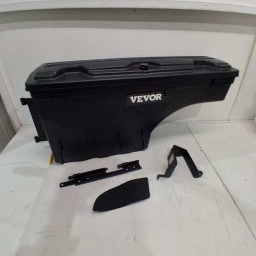 TRUCK BED WHEEL WELL STORAGE BOX WITH LOCKABLE LID - WATERPROOF, COMPATIBLE WITH CHEVROLET SILVERADO 1500 GMC SIERRA 1500 (2019-2021), DRIVER SIDE, 25L - BLACK (MODEL: ZP20220406B01) image 2