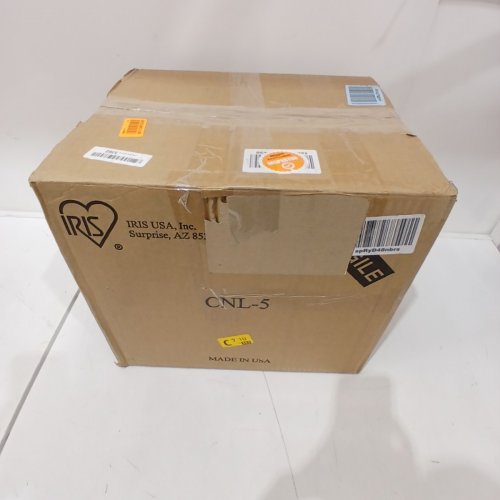 8PK IRIS USA PLASTIC STORAGE CONTAINER BINS WITH LIDS - 5.6L - CLEAR / YELLOW (MODEL: CNL-5) image 5