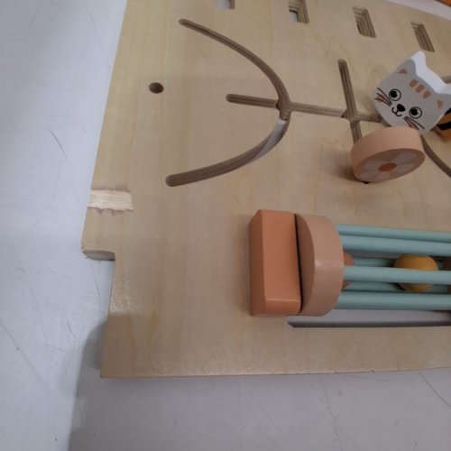 WEILIM WOODEN KITTY CART - BABY PUSH WALKER WITH WHEELS AND TOYS image 4
