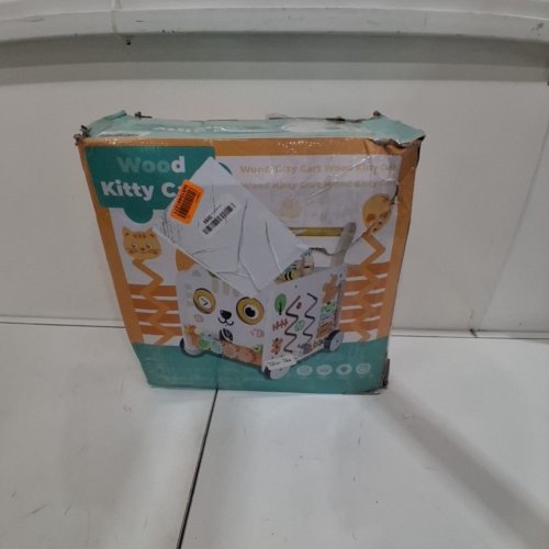 WEILIM WOODEN KITTY CART - BABY PUSH WALKER WITH WHEELS AND TOYS image 6